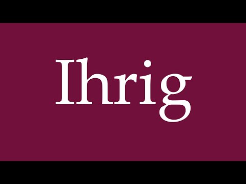 How to Pronounce ''Ihrig'' (Yours) Correctly in German