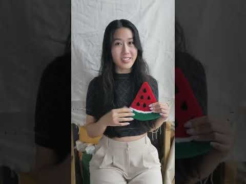 Tufting a Watermelon Bikini Rug (ASMR)