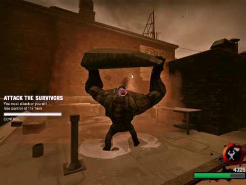 Left 4 Dead: Tank Throws Most Powerful Rock Throw Ever
