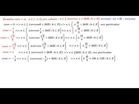 Trigonometrie. L10 Ecuatii trigonometrice directe-ecuatii cosx=a