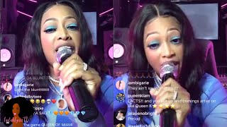 Trina Going OFF On Live For 19 Minutes Straight After Khia Comes For Her Neck