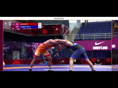 Asian championship U-23 Sagar jaglan(IND) vs charlyyev A.(TKM)