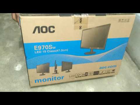 Unboxing aoc 18 5 inch led monitor hd