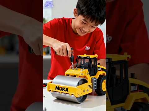 He assembled the RC road roller with precision #toys #rc #shorts