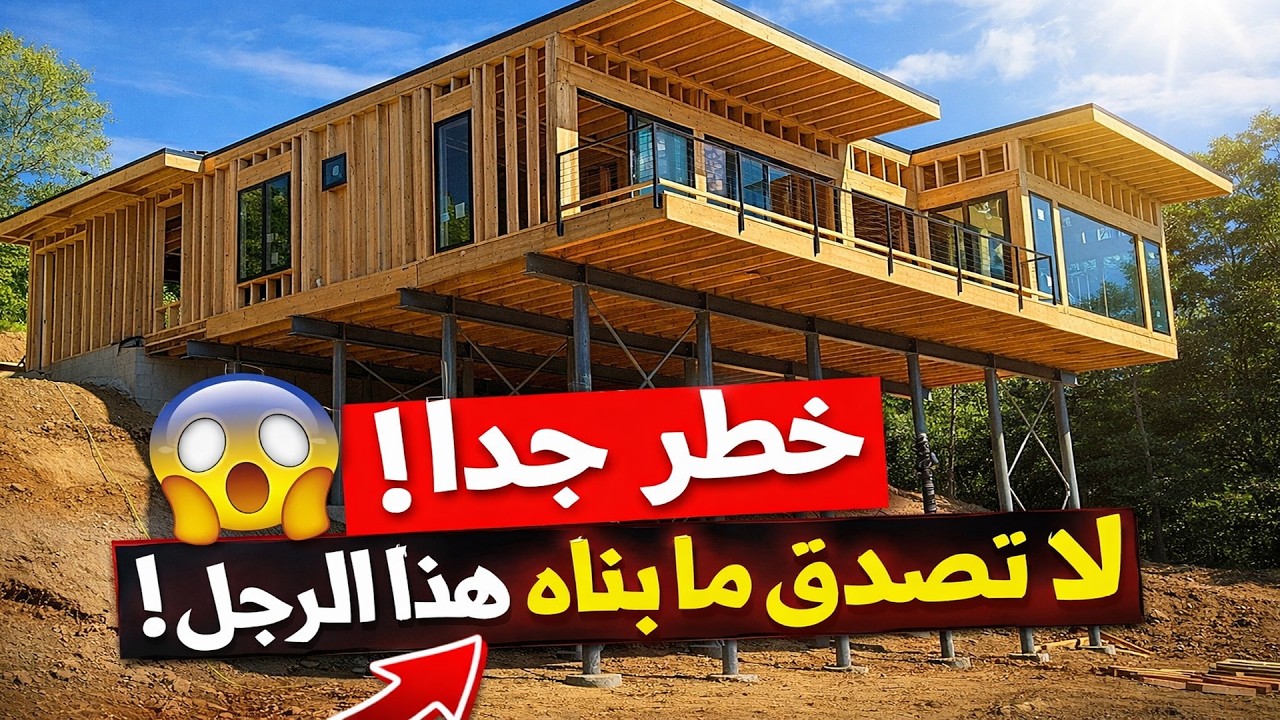 من الصفر… هذا الرجل يبني منزلًا مذهلًا على هاوية صخرية!