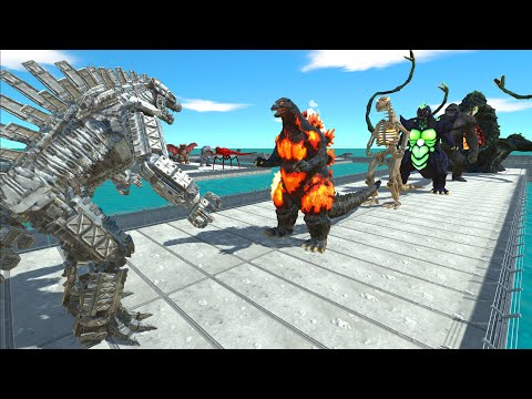 Mecha Godzilla Death Run vs Kaiju Monsters - ARBS