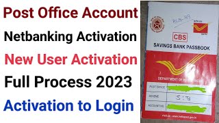 Post office account net banking activation | How to activate net banking in post office account