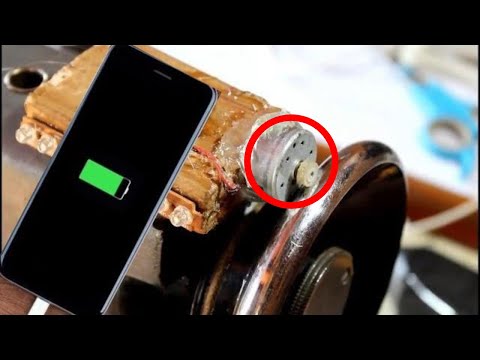 Free Energy Charge Generate With Sewing Machine Video