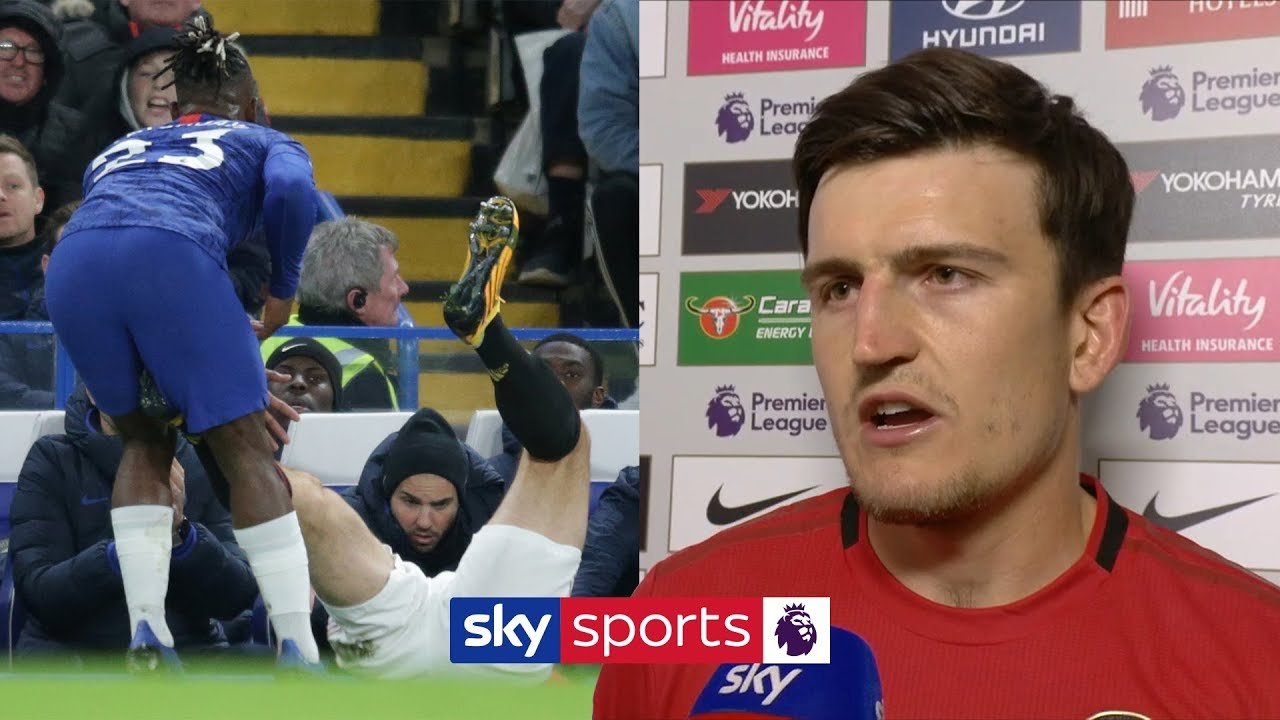 Harry Maguire explains his controversial 'kick out' on Michy Batshuayi - YouTube