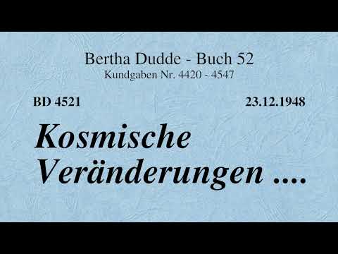 BD 4521 - KOSMISCHE VERÄNDERUNGEN ....