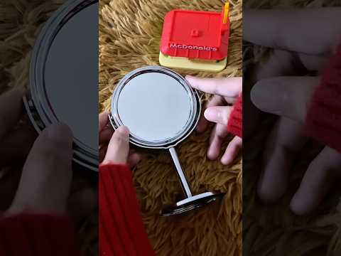 Silver Double-Sided Mirror ✨ Zoom vs Standard Reflection #MiniMirror #DailyFinds #NoFaceUGC