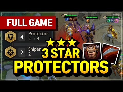 3 Star Protectors! (Slow Roll Comp) - Teamfight Tactics Full Game | TFT Galaxies