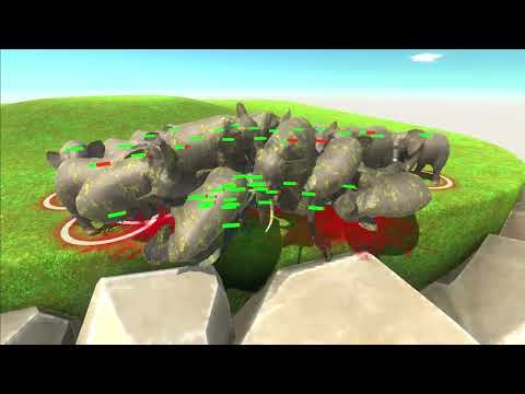 Animal Revolt Battle Simulator// 25 Emperor Scorpion VS 25 Elephants