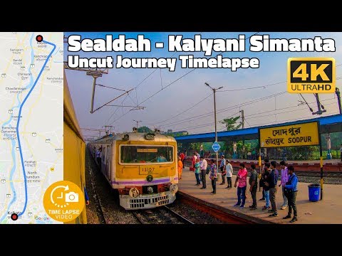 Sealdah to Kalyani Simanta Uncut Hyperlapse | Kolkata Suburban GoPro Hero 7 TimeLapses
