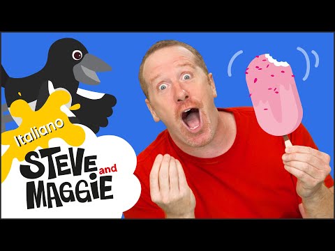 Gelato e Cibi Salutari per Bambini con Steve e Maggie Italiano | Frutta per Bambini