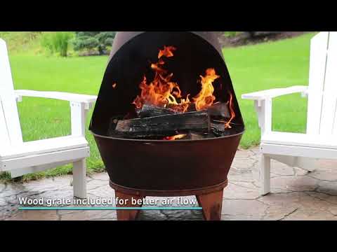 Ultimate Patio 72-Inch Steel Wood Burning Chiminea Overview Video