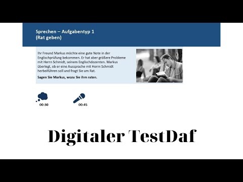 Der digitale TestDaf | Sprechen - Aufgabentyp 1