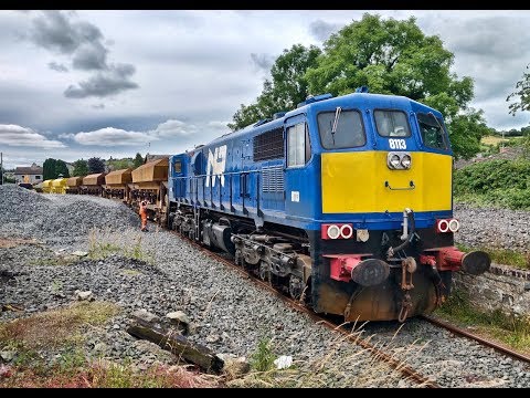 NIR 111 class loco (8113) on Ballast Duties around Belfast & Poyntzpass - 24/07/2019