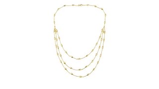 Download the video "Technibond DiamondCut Bead 3Row Layered Necklace"