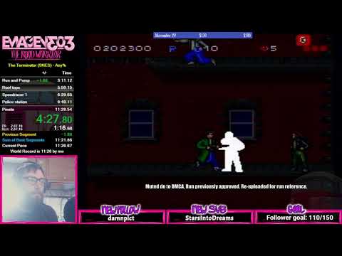 Terminator WR Snes Speedrun. 11m 27s Muted due to DMCA. Re-uploading for Future run reference.