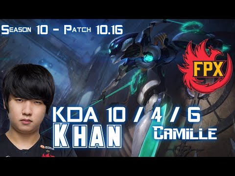 FPX Khan CAMILLE vs VLADIMIR Top - Patch 10.16 KR Ranked