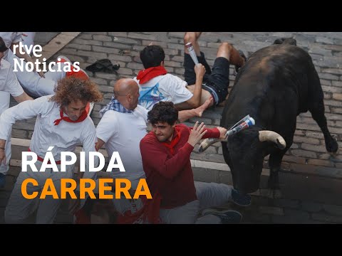 Tue July 12 2022 encierro with Jandilla bulls in Pamplona