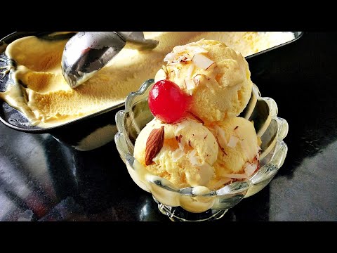 Custard Ice Cream Recipe in Tamil, No Machine Vanilla Ice Cream | Mrs.Shankar’s Recipe