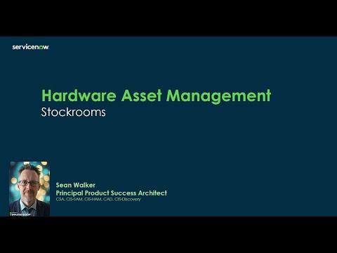 Create A Stockroom Using Hardware Asset Workspace