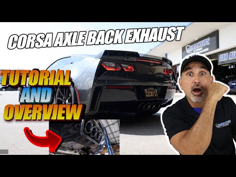 Corsa 14777BLK Axle-Back Exhaust System 2015-2019 Chevrolet Corvette C7 Z06 6.2L V8 Install