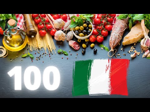 100 Italian words - FOOD (vocabulary) - Italian words with food in pictures