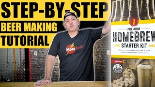 How to MAKE BEER at Home | MoreBeer! Premium Homebrew Starter Kit | Beer Brewing Demo for Beginners