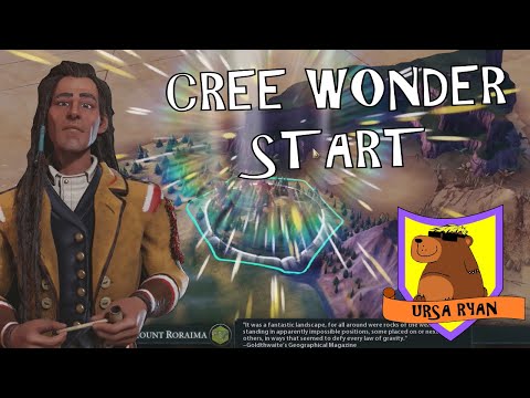 Lovely wonder start with the Cree! This should be fun #1 (Deity Cree, Frontier Pass)