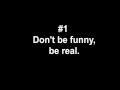 StandUp4Dummies: "Don't be funny, be real"