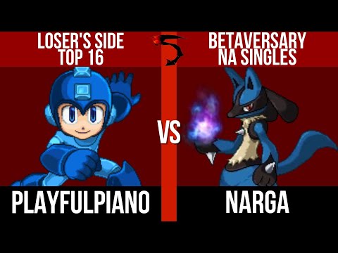 Betaversary NA Loser's Top 16: PlayfulPiano (Mega Man) vs. Narga (Lucario) - SSF2 Tournament