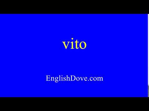 How to pronounce vito in American English.