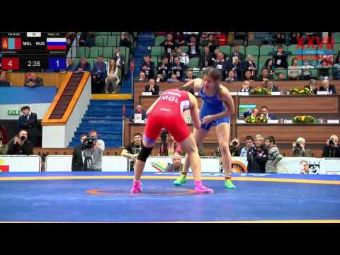 58 kg Shoovdor Baatarzhav (MGL) - Ekaterina Baldanova (RUS) (Ivan Yarygin 2016) Final 3-5