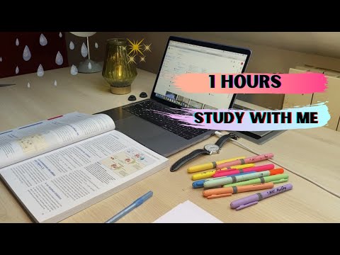On RÉVISE 1H ensemble ! (Study with me) Pas de musique, Bruit de pluie, Étudiant en médecine