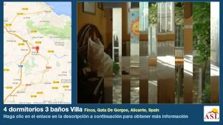 preview picture of video '4 dormitorios 3 baños Villa se Vende en Finca, Gata De Gorgos, Alicante, Spain'