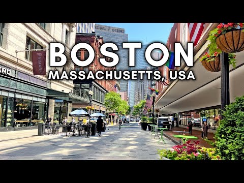 Life in Boston: A Taste of Europe in the US - Downtown Boston, Massachusetts walking tour - 4K