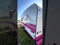 Video of the exterior of the RV showing very slight fraying of the front decal.  Everything else is in fine condition.