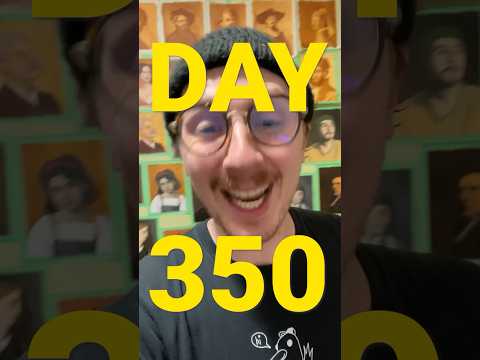 Day 350/365 - Painting everyday for an entire year - Portrait of a man day 4