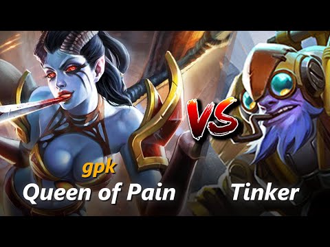 How to Queen of Pain mid vs Tinker (feat. gpk) | First 10 minutes