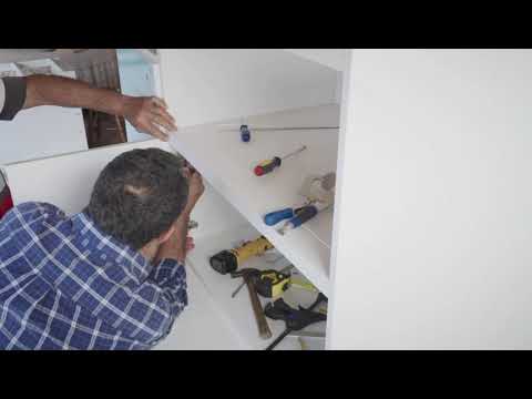 Cabinet Hinge Installation Process | Modular Furniture Fitting Work | Heera Moti Corporation