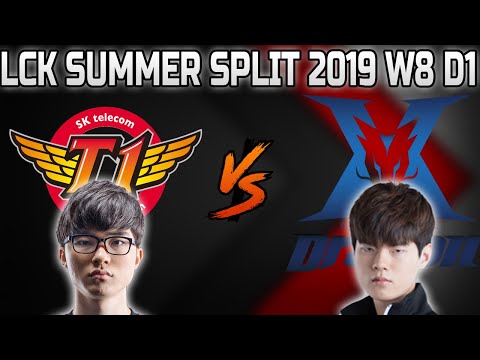 SKT vs KZ  ALL GAMES Highlights | LCK Summer 2019 | W8D1| SK Telecom T1 vs King Zone DragonX