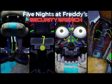 FNAF SECURITY BREACH Tutti i Potenziamenti di Freddy e le sue Reazioni ITA - No Commentary