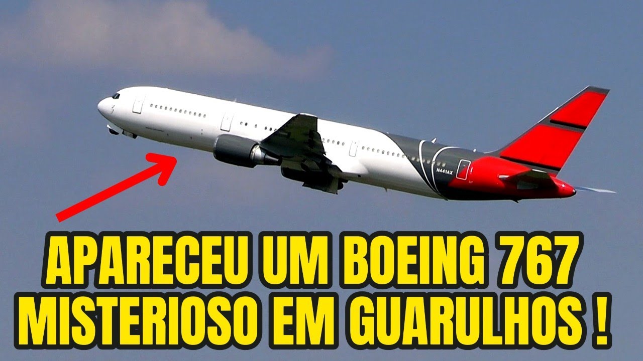 ESTÁVAMOS GRAVANDO QUANDO DE REPENTE SURGE UM BOEING 767-300 RARÍSSIMO DECOLANDO EM GUARULHOS