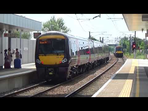 CrossCountry 170108 and 170709 passing Cambridge North