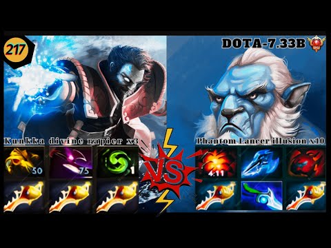 Ana Attacker Kunkka X3 Divine Rapier Vs PhanTom Lancer X10 illusion Epic Fight | Ana Stream 217
