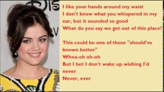 LUCY HALE Love tonight lyrics