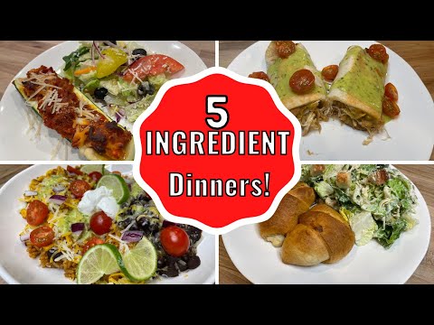 EASY 5 INGREDIENT DINNER RECIPES | WHAT'S FOR DINNER? | Simple Meal Ideas